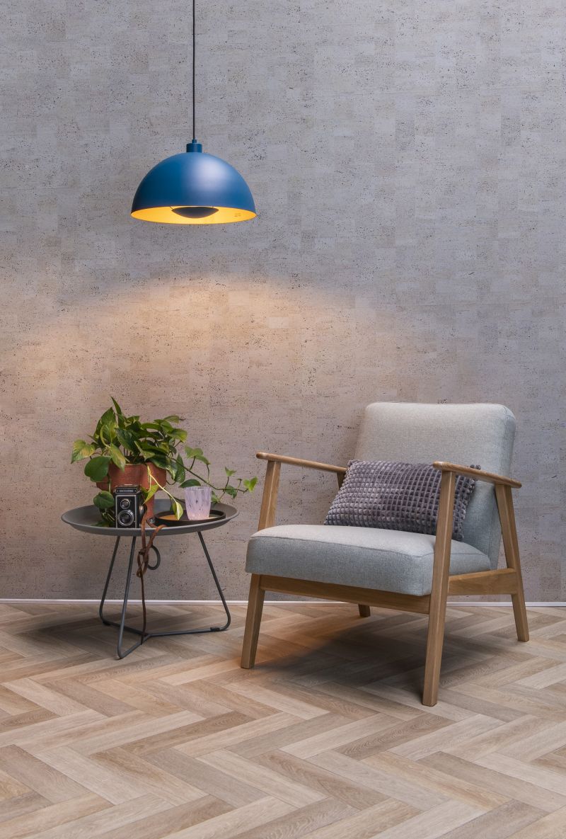 Lucide SIEMON - Závesné svietidlo - Ø 40 cm - 1xE27 - Modré